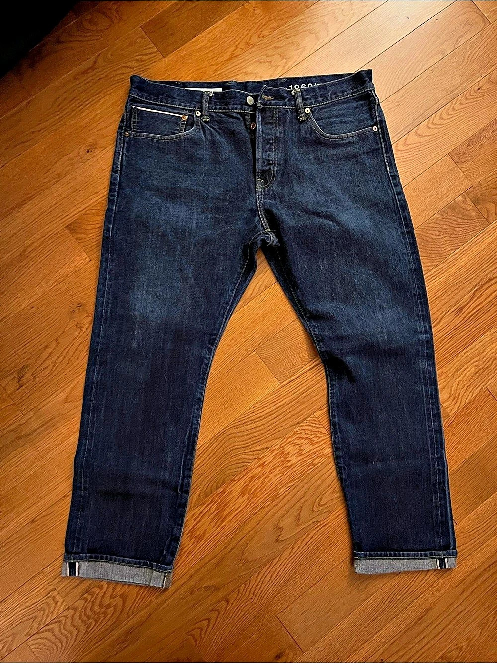 Men’s Gap 38 x 30 Japanese Slim Selvedge Button Fly Jeans